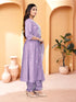 Purple Viscose Chanderi Pant Suit Acy8631 Salwar Kameez