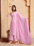 Pink Georgette Pant Suit Acy8634 Closure View
