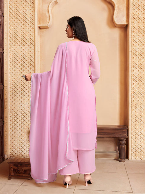 Pink Georgette Pant Suit Acy8634 Salwar Kameez