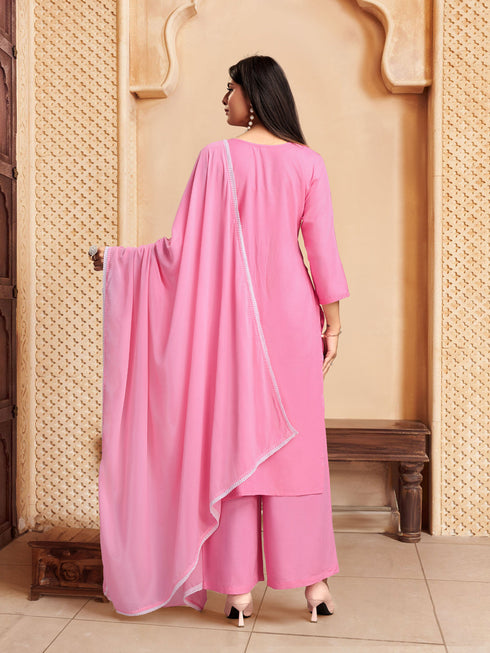 Pink Rayon Pant Suit Acy8636 Salwar Kameez