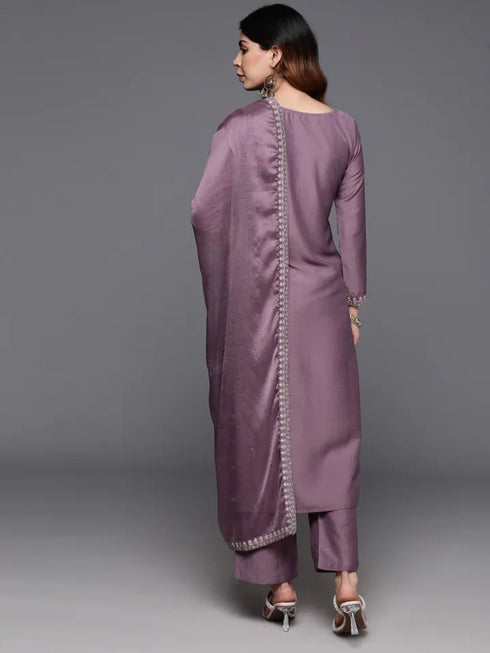 Onion Viscose Chanderi Pant Suit Acy8659 Closure View