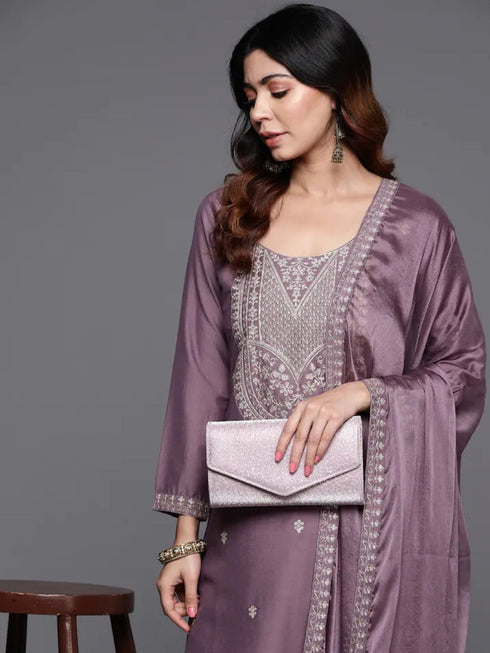 Onion Viscose Chanderi Pant Suit Acy8659 Back View