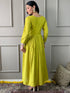 Lemon Viscose Chanderi Pant Suit Acy8663 Closure View