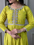 Lemon Viscose Chanderi Pant Suit Acy8663 Back View