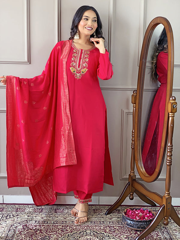 Gajri Viscose Chanderi Pant Suit Acy8664