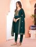 Green Viscose Chanderi Pant Suit Acy8666 Salwar Kameez