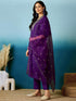 Purple Chanderi Pant Suit Acy8672 Salwar Kameez