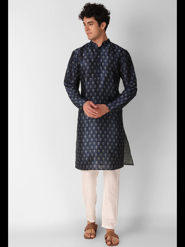 Blue Kurta Art Silk Payjama