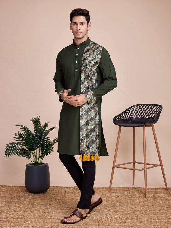 Green Kurta Silk Payjama