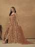 Rust Net Anarkali Dress Acy8762 Salwar Kameez