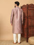 Purple Kurta Silk Payjama Closure View