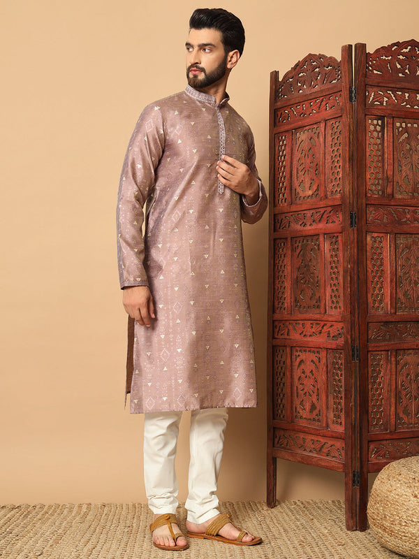Purple Kurta Silk Payjama