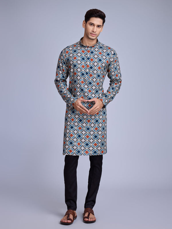 Sky Blue Kurta Rayon payjama
