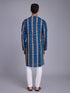 Blue Kurta Rayon payjama Closure View