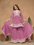 Pink Faux Georgette Sharara Suit Acy8829 Salwar Kameez