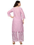 Pink Cotton Pant Suit Acy8871 Closure View