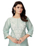 Blue Cotton Pant Suit Acy8872 Back View