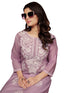 Purple Cotton Pant Suit Acy8873 Back View