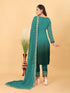 Green Faux Georgette Pant Suit Acy8918 Closure View