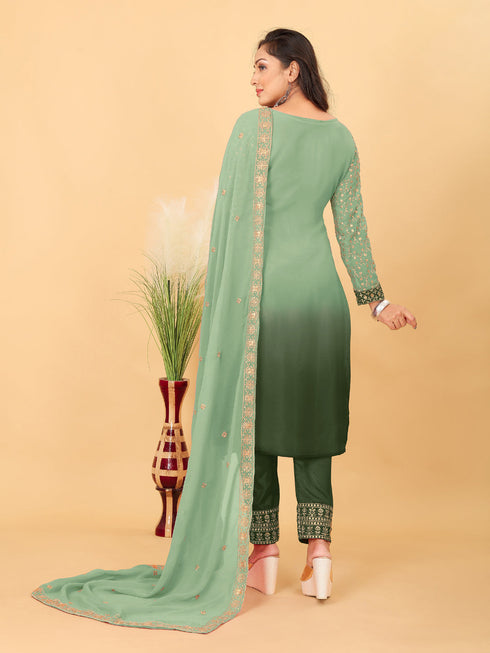 Pista Faux Georgette Pant Suit Acy8922 Closure View