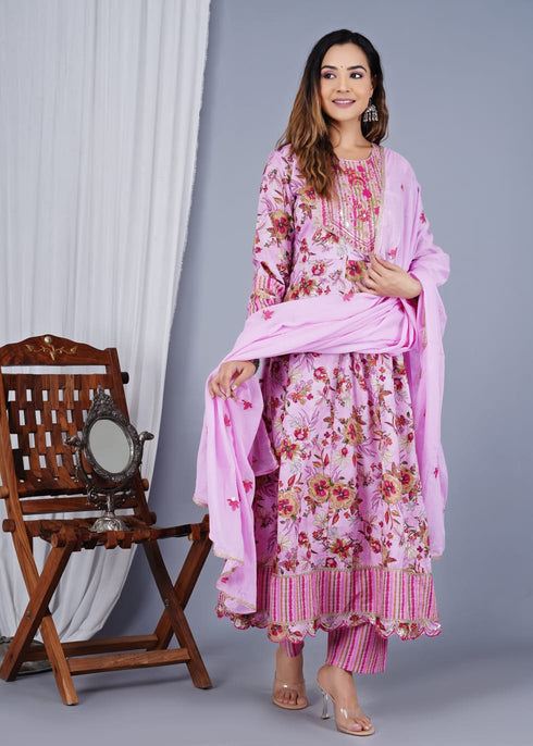 Pink Cotton Pant Suit Acy8932 Salwar Kameez