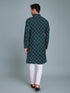 Green Kurta Rayon Payjama Closure View
