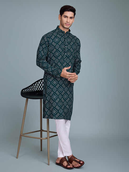 Green Kurta Rayon Payjama