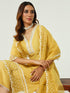 Yellow Silk Blend Pant Suit Acy9225 Closure View