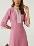 Pink Silk Blend Pant Suit Acy9227 Closure View