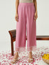 Pink Silk Blend Pant Suit Acy9227 Back View