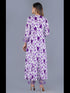Purple Cotton Pant Suit Acy9245 Closure View