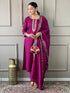 Burgundy Viscose Chanderi Pant Suit Acy9274 Salwar Kameez