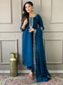 Blue Viscose Chanderi Pant Suit Acy9275 Salwar Kameez