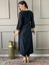 Black Viscose Chanderi Pant Suit Acy9277 Back View