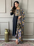 Black Viscose Chanderi Pant Suit Acy9277 Salwar Kameez