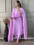 Pink Viscose Chanderi Pant Suit Acy9279 Salwar Kameez