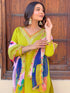 Lemon Viscose Silk Pant Suit Acy9283 Back View