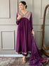 Wine Viscose Silk Pant Suit Acy9284 Salwar Kameez