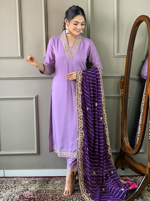 Purple Viscose Silk Pant Suit Acy9286 Salwar Kameez