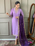 Purple Viscose Silk Pant Suit Acy9286 Salwar Kameez