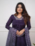 Blue Viscose Silk Pant Suit Acy9291 Back View