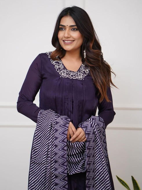 Blue Viscose Silk Pant Suit Acy9291 Salwar Kameez