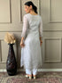 Off White Linen Cotton Pant Suit Acy9292 Closure View