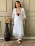 Off White Chanderi Pant Suit Acy9293 Salwar Kameez