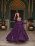 Wine Faux Georgette Anarkali Dress Acy9317 Salwar Kameez