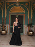 Black Rayon Anarkali Dress Acy9331