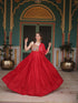 Red Rayon Anarkali Dress Acy9332