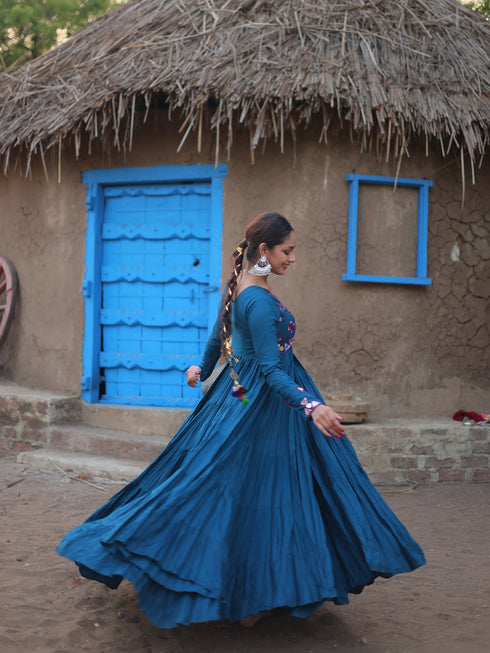 Rama Rayon Anarkali Dress Acy9360 Closure View