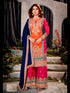 Orange-Red Chinon Palazzo Suit Acy9378
