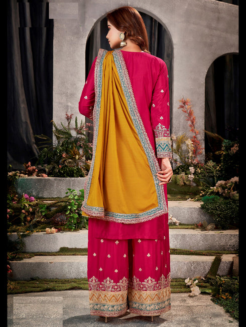 Green-Red Chinon Palazzo Suit Acy9380 Closure View